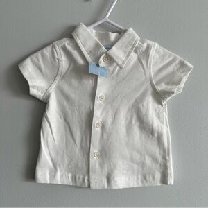 First Impressions White Button Up Polo size 3-6 months